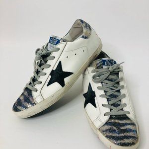 Golden Goose Superstar Glitter White Leather Sneakers